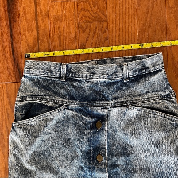 Vintage Whipp Acid wash midi skirt size 28 - Picture 4 of 7